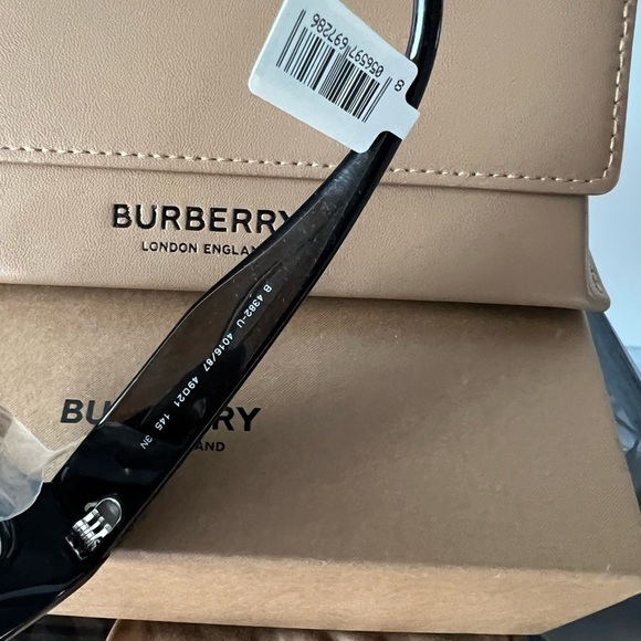 Burberry TB Monogram Check Square Acetate Sunglasses - Picture 9 of 14